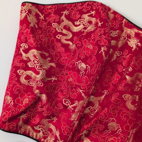 NWT Y2K Vintage Victoria's Secret Corset Red Gold Dragon Asian Chinese Deadstock - Picture 8 of 11
